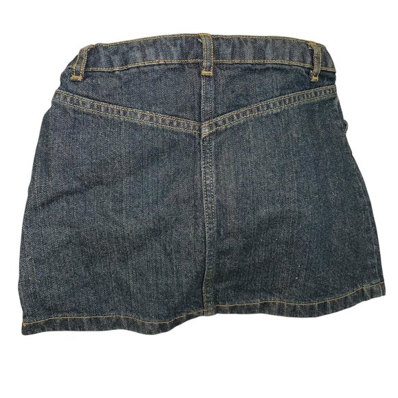Lands' End NEW NWT medium wash HEART POCKETS denim skirt kids 6 years - Picture 3 of 3